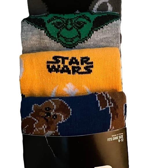 STAR WARS MENS Crew Graphic Socks Pack of Six NEW - Picture 4 of 4